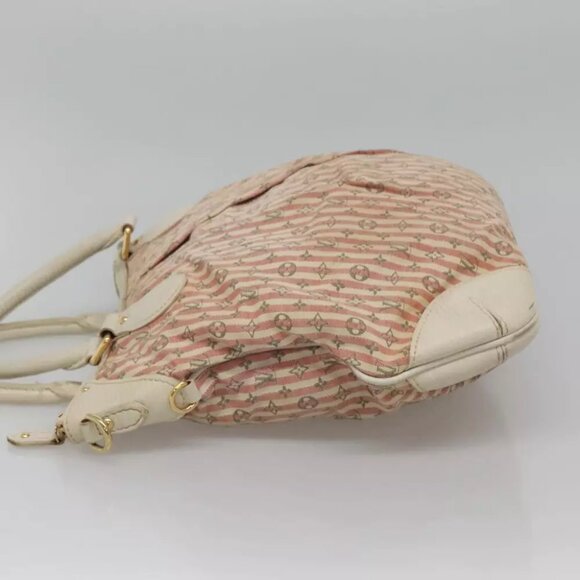 LOUIS VUITTON Mini Lin Croisette Marina PM Bag Pink White M95495 LV Auth 115345 - Picture 4 of 16